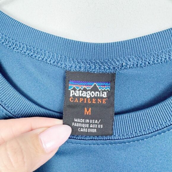 PATAGONIA | Capilene Medium Blue Short Sleeve Tee T-Shirt Men’s Size Medium - Picture 5 of 8
